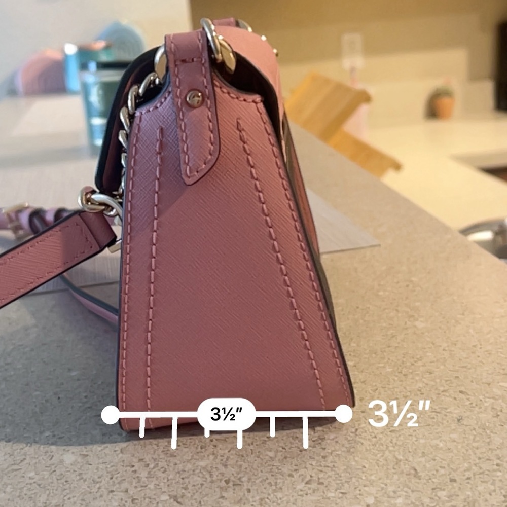 NWT Micheal Kors Pink & Brown Crossbody - Picture 5 of 11